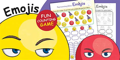 😊 Grade 1 Data Handling - Represent Data - Emojis