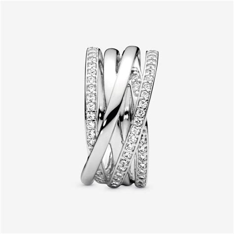 Pandora Band Rings Outlet Online - Sparkling & Polished Lines Sterling ...