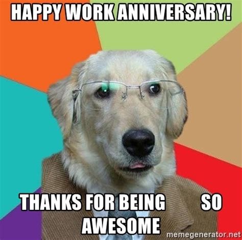 Funny Happy Work Anniversary Memes Wish Love Quotes Work Anniversary ...