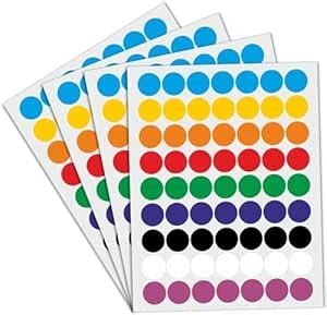 Dev Lakshmi Mix Color 20 mm Round Dot Sticker Self Adhesive Labels ...