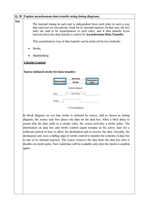 chapter 5_ coa_ lecture notes - Q. 28 Explain asynchronous data ...