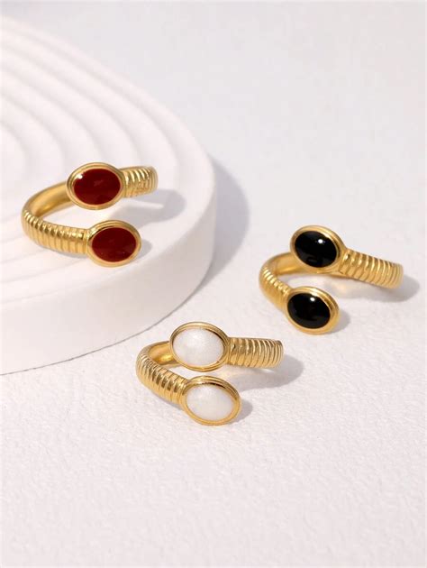 1pc Vintage French Design Elegant Minimalist High-End Stainless Steel ...