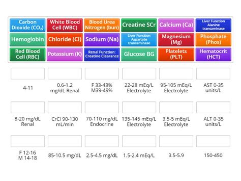 Image result for BMP Lab Values