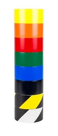 3M Vinyl Tape Safety and 5S Color Coding Pack, 8 Rolls per Pack 1 Pack ...