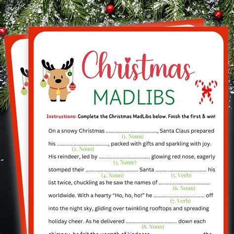 Christmas Games, Madlibs, Printable Christmas Party Games, Christmas Games for Kids and Adults ...