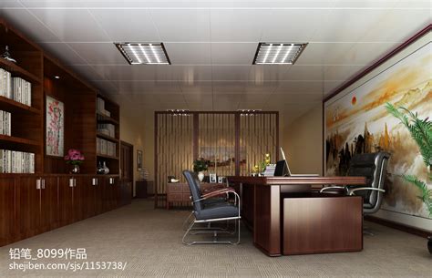 复古办公室装修设计效果图_岚禾办公室设计
