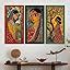 PAPER PLANE DESIGN Madhubani paintings for living room. Set of 3 canvas ...