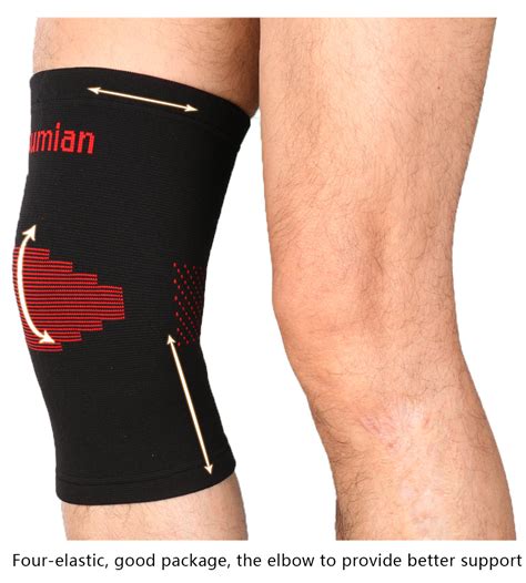 经典护膝健身跑步骑行登山保暖针织红黑运动护膝Knee Sleeve A03-阿里巴巴