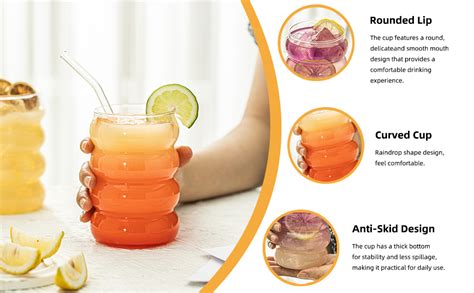 Buy M Glass - Matcha Glass with Glass Straw -Bubble Glass for Matcha ...