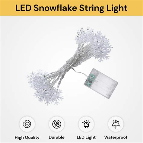 Image result for LED Snowflake Light String