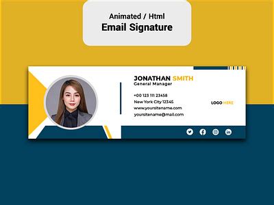 Image result for HTML Email Signature Designs