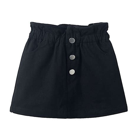 LittleSpring Girls Black Skirts 4T Cotton Skirts for Kids Summer ...