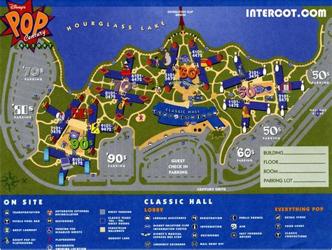 Printable Pop Century Resort Map