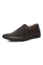 Buy Men Brown Leather Slip Ons Online - 676934 | Louis Philippe