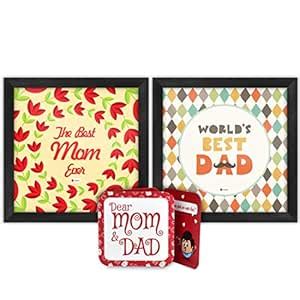 Indigifts Synthetic Wood Decorative Wall Hanging (6x6 inch, Beige ...