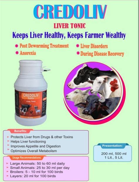 Credoliv Animal Liver Tonic Exporters and Suppliers from Mumbai