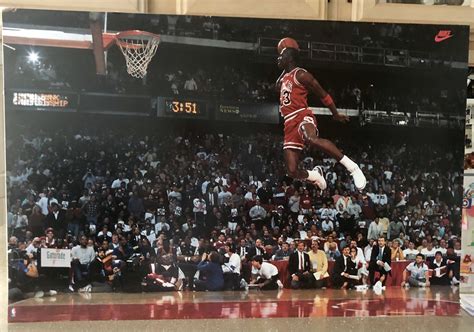 Michael Jordan Dunks From The Free Throw Line Poster