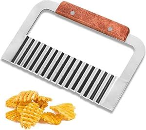 VATSHVI Crinkle Cutter Tools for Veggies Stainless Steel French Fry ...