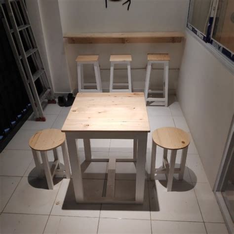 Jual meja kafe / bangku kafe / meja cafe / kursi cafe / 1 meja 2 kursi ...
