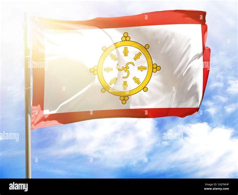 Flagpole with flag of Sikkim Stock Photo - Alamy