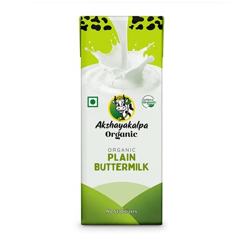 Akshayakalpa Organic Plain Butter Milk - UHT - 200ml : Amazon.in ...