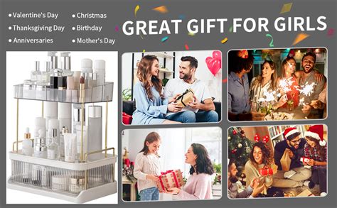 Lucario 2 Tier-Makeup Organiser with 1 Drawer, Makeup Storage, Skincare ...