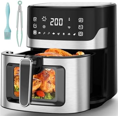 COMFYHOME Air Fryer for Home - 1600W, 6.5 Liter Digital Air Fryer w/See ...