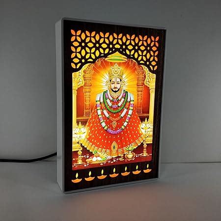 REGALOCASILA Khatu Shyam Baba Photo Frame with Light Idol Set for Pooja ...