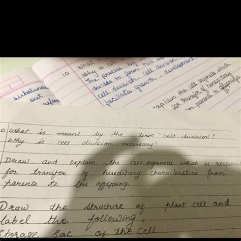 Transfer of hereditary character in cell - Brainly.in