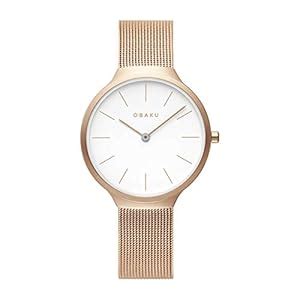Obaku Ark Lille Rose Analog White Dial Women's Watch-V240LXVWMV ...