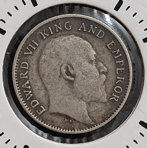 ANTIQUEWAY Extremely Rare Silver 1/4 Rupee 1905 Edward VII British ...