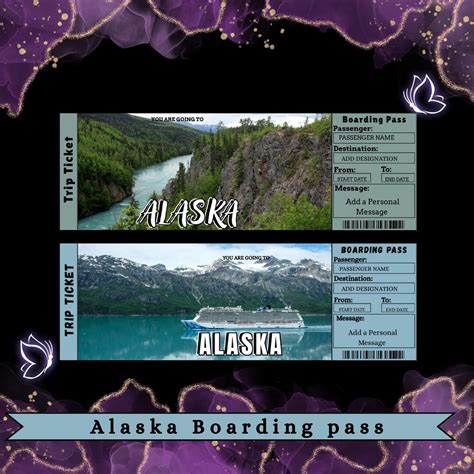 Personalized Alaska Boarding Pass - Custom Printable Travel Gift ...