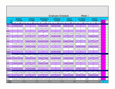 Image result for Excel Work Schedules