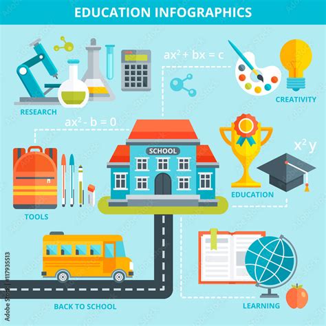 Education Infographics Template Stock Vector | Adobe Stock