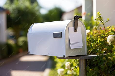Premium AI Image | Woman placing envelope in mailbox close up