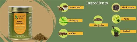 Buy Earthy Sapo Ayurvedic Natural Henna Hair Pack, 200g, natural hair ...