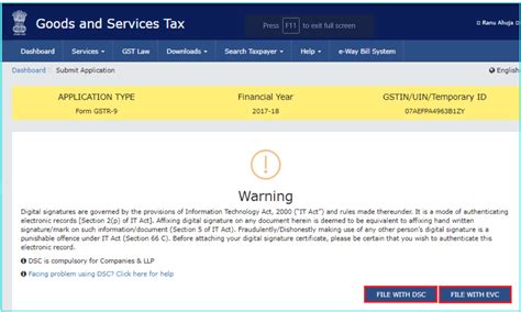 GSTR 9 - Due Date, Format and Filing of Annual GST Return
