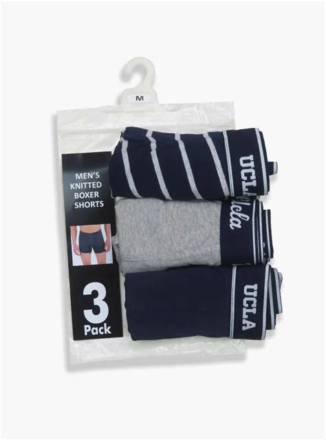 UCLA Mens Stretch Knit 3 Pack Boxer Briefs – THRS