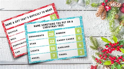 Christmas Family Feud Game Printable | Fanny Printable