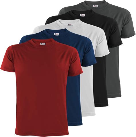 ALPIDEX Herren T-Shirts 5er Set mit Rundhalsausschnitt einfarbig Größe ...