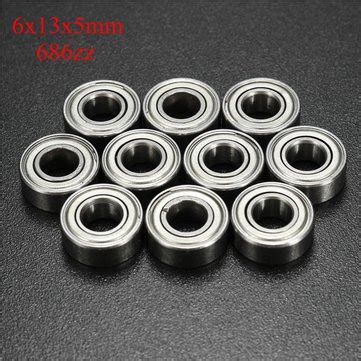 Atoz prime 10pcs 686ZZ 6x13x5mm Ball Bearings Deep Groove Miniature ...