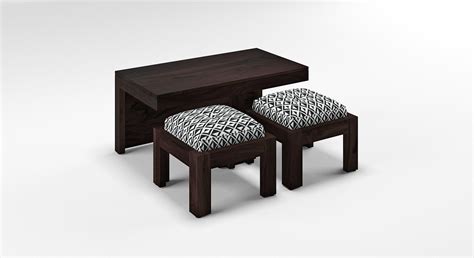Urban Ladder Kivaha 2-Seater Coffee Table Set (Finish : Ebony, Colour ...