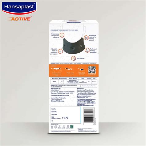Buy HANSAPLAST ACTIVE CERVICAL NECK SUPPORT OSFM Online & Get Upto 60% ...