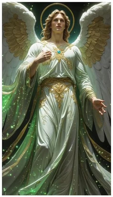 Archangel Raphael Art: Healing Angel PNG JPG (digital Download ...