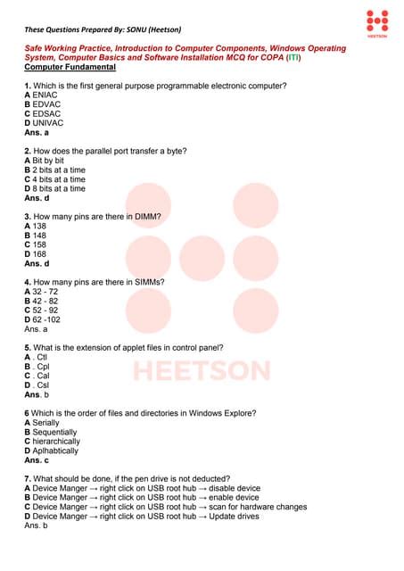 Computer Basic MCQ Questions 的图像结果