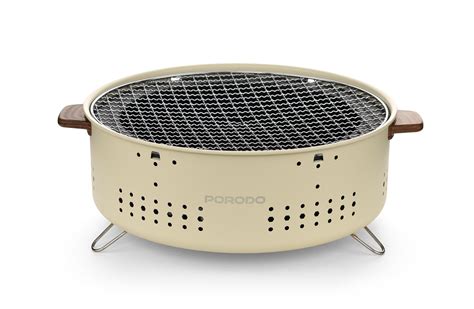 PORODO, Lifestyle Camping Mini Outdoor Round Charcoal Grill, Light ...