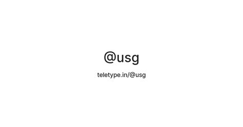 @usg — Teletype
