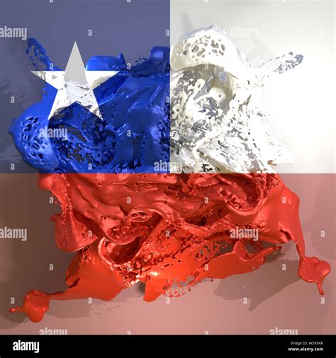 3d rendering of a Chile country flag in a liquid fluid Stock Photo - Alamy