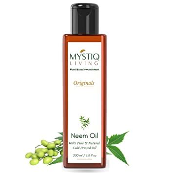 Buy Mystiq Living Neem Oil for Hair & Skin, Removes Dandruff, Hair ...