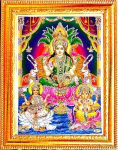 SUNINOW LAXMI GANESH SARASWATI MAA Religious Frame Price in India - Buy ...
